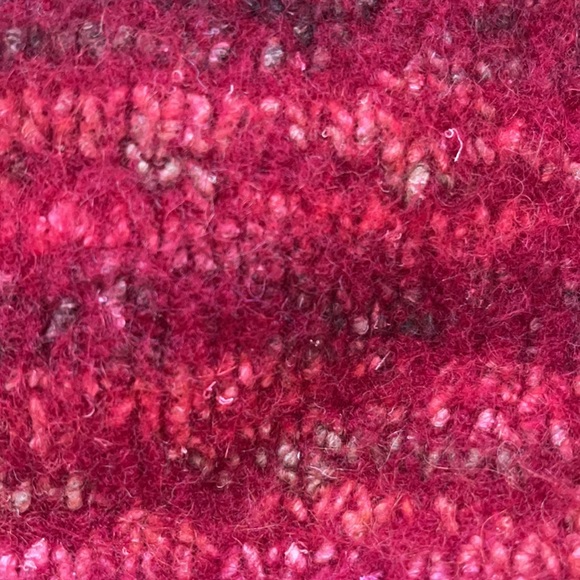 Vintage red felted wool purse unworn - Picture 5 of 6